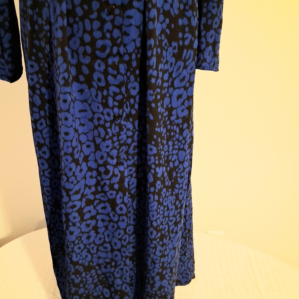 Black And Blue Long Sleeve Dress Size Small - Picture 5 of 10